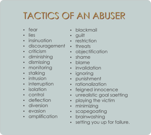 tactics of an abuser 